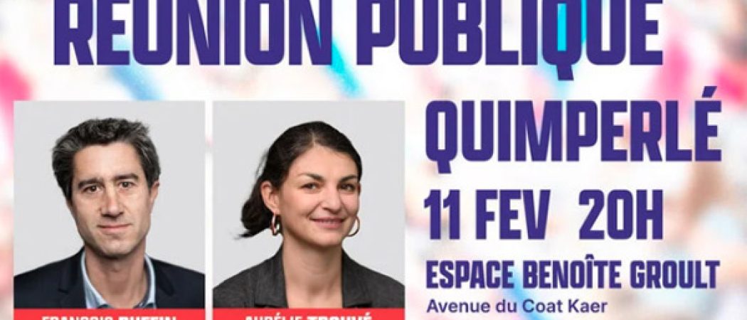 François Ruffin en meeting à Quimperlé vendredi
