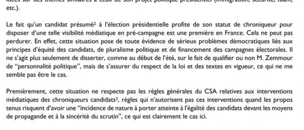 Mathieu Orphelin demande au CSA le retrait de Zemmour de l’antenne CNEWS