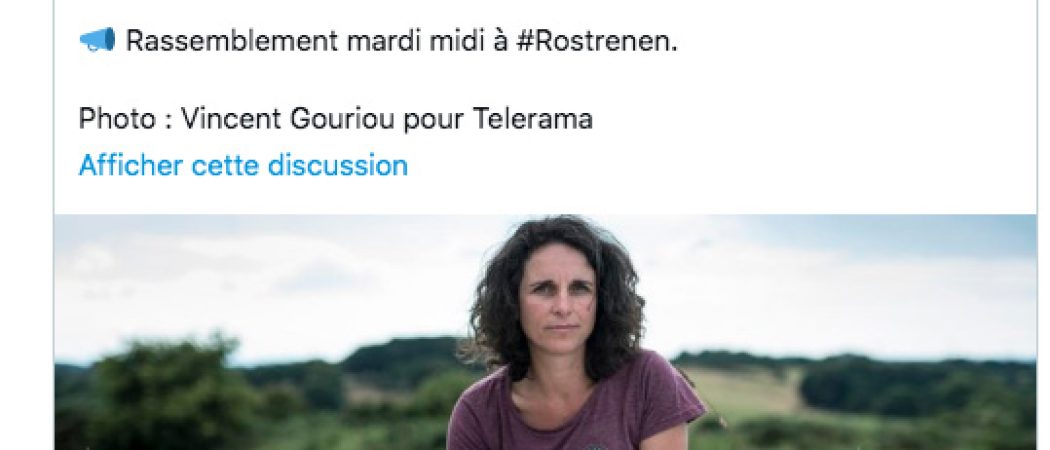 Soutien à Morgan Large ce jour à Rostrenen